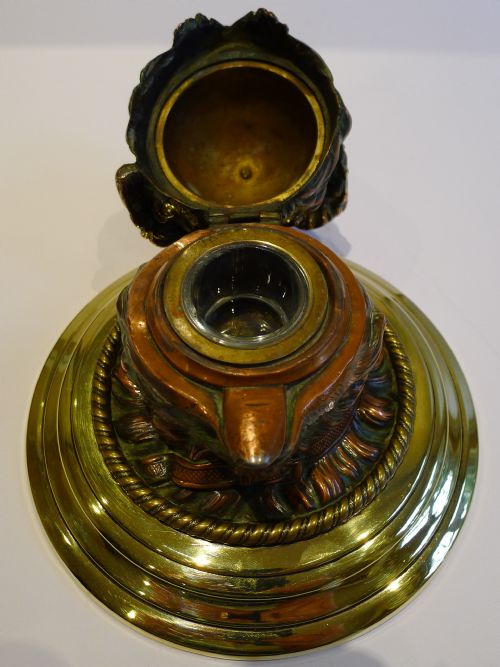 fig 4. Antique Figural Inkwell - Greyfriars Bobby - Dog - c.1880