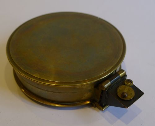 fig 1. Unusual Large Antique English Brass Compass by Elliot Bros., London c.1860