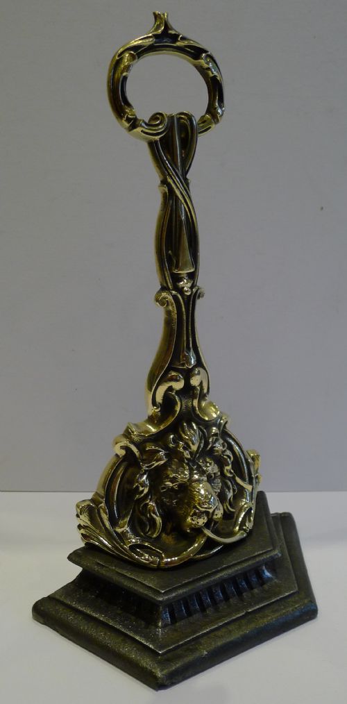 Figural Antique English Doorstop or Door Porter - Lion - Signed; C.1860