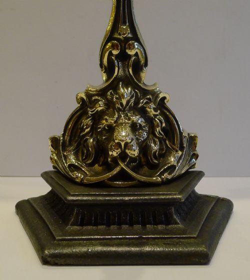 fig 2. Figural Antique English Doorstop or Door Porter - Lion - Signed; c.1860