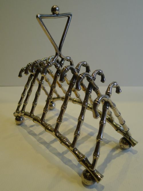 Antique English Novelty Toast Rack / Letter Holder C.1890 - Canes