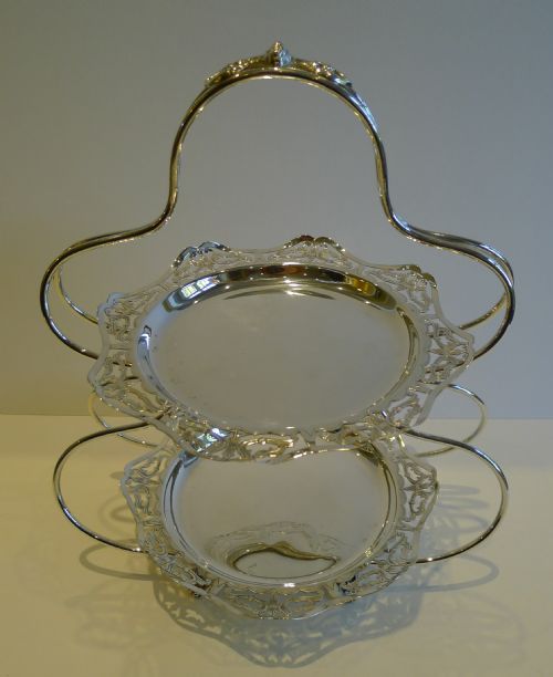 fig 1. Stylish Antique English Silver Plated Cake Stand c.1900