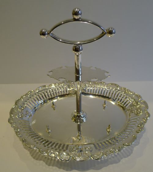 fig 1. Handsome Antique English Silver Plated Egg Cruet For Six c.1890