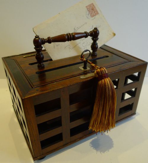 Antique English Regency Letter Box in Rosewood C.1820