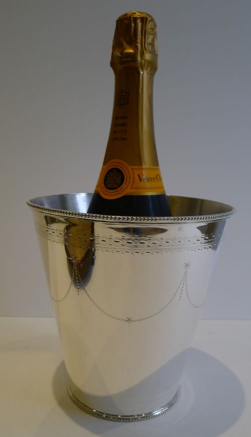 Antique English Silver Plated Wine Cooler / Ice Bucket C.1910