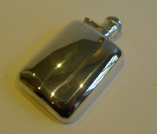 English Sterling Silver Liquor / Whisky Flask - London 1916