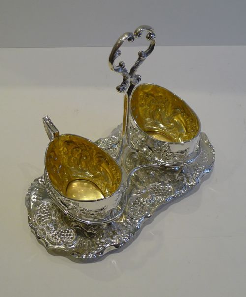 fig 1. Antique English Silver Plated Sugar and Cream Set c.1890