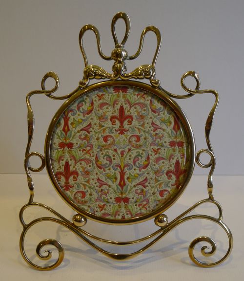 Magnificent Antique English Brass Photograph Frame - Art Nouveau C.1890