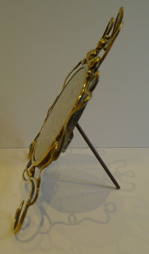fig 1. Magnificent Antique English Brass Photograph Frame - Art Nouveau c.1890