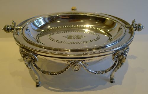 fig 2. Magnificent Antique English Revolving Breakfast Dish by Martin Hall - Rowing Interest