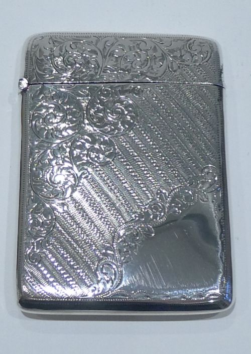 Antique English Sterling Silver Card Case - 1904 by Joseph Gloster