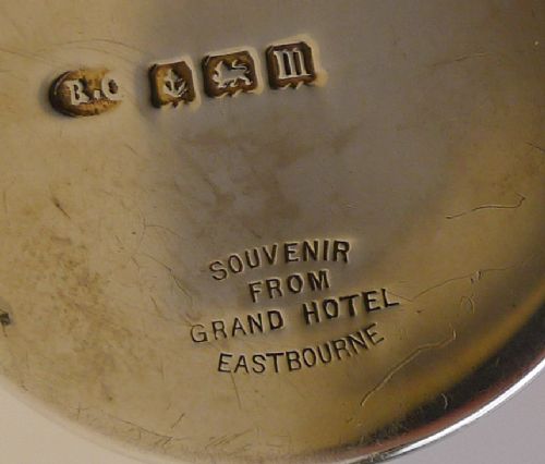 fig 3. Fine Antique English Sterling Silver & Guilloche Enamel Pill Box - 1911