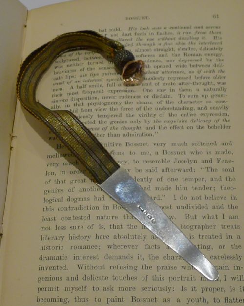Unusual English Sterling Silver Bookmark - Scottish Thistle - 1915