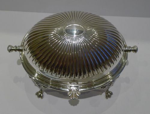 fig 1. Elegant Antique English Revolving Butter Dish by Garrard & Co. c.1890