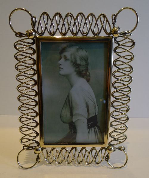 Antique English Brass Photograph Frame C.1880