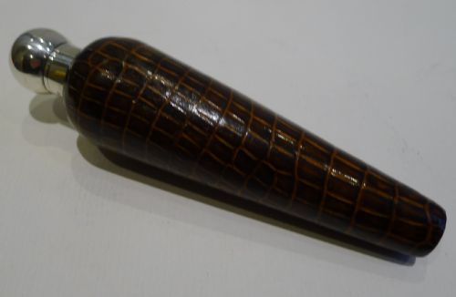 RARE ANTIQUE ENGLISH CROCODILE ALLIGATOR STERLING SILVER PERFUME BOTTLE 1884 - ADDITIONAL PHOTO 1