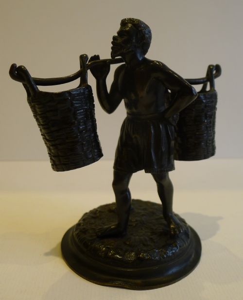 Antique French Bronze Blackamoor Figure / Table Salts C.1860