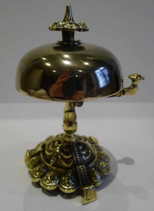 Antique English Brass Desk / Counter Bell C.1870