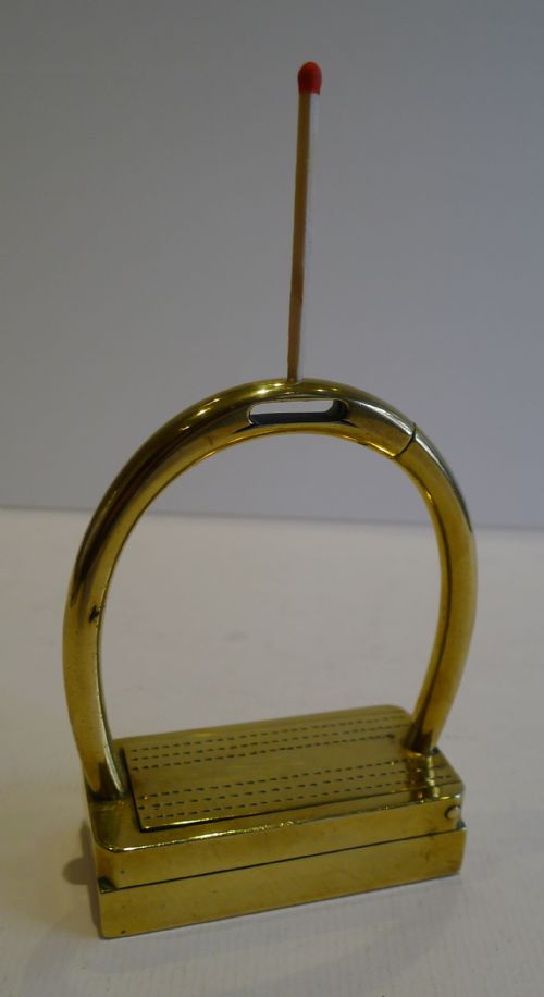Unusual Antique English Equestrian Stirrup Go-to-bed - 1875