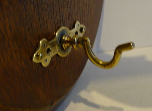 ANTIQUE ENGLISH OAK BRASS EQUESTRIAN CROP HOOK HORSE'S HEAD C1890 - ADDITIONAL PHOTO 3