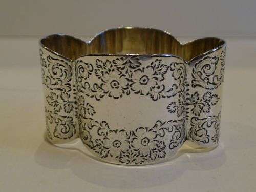 Antique English Sterling Silver Napkin Ring - London 1895