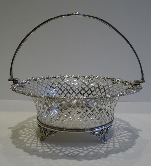 Antique Scottish Silver Plated Fruit Basket C.1900
