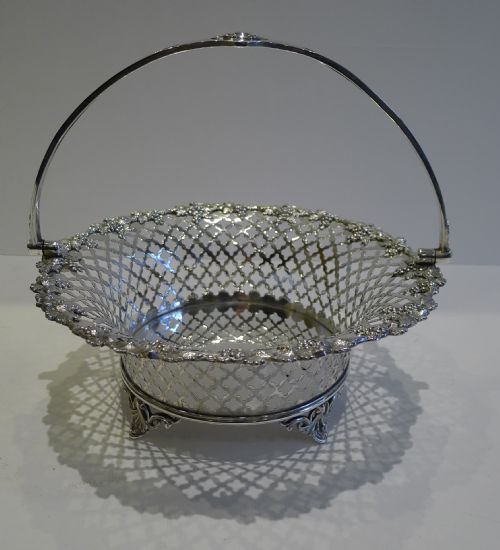 fig 1. Antique Scottish Silver Plated Fruit Basket c.1900