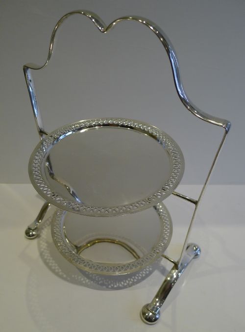 Antique English Silver Plated Cake Stand C.1900