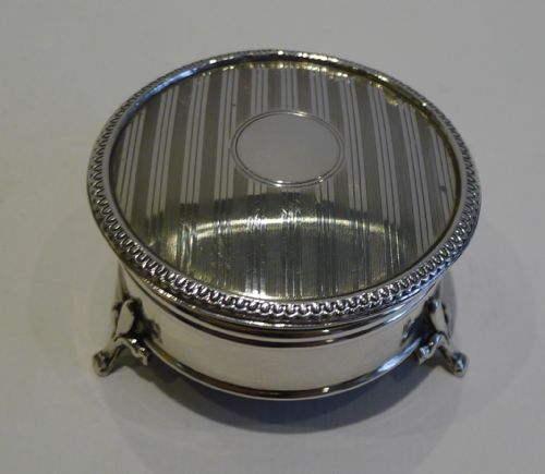 English Sterling Silver Jewellery / Ring Box - Birmingham 1922