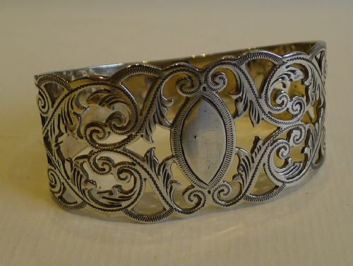 fig 1. Stunning Antique English Sterling Silver Napkin Ring by James Dixon