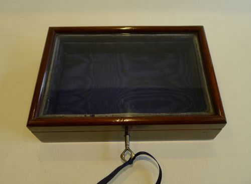 Antique English Mahogany Display Box - Walter Jones, Sloane Street C.1900