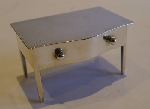 fig 1. Antique English Novelty Sterling Silver Postage Stamp Box - 1909