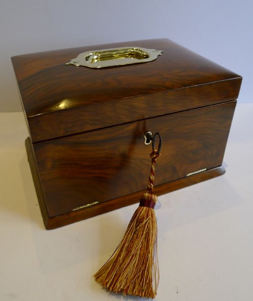 fig 1. Antique English Walnut Jewellery Box c.1900