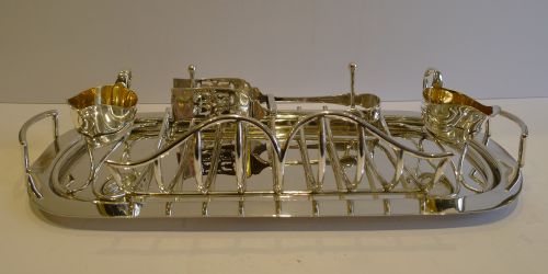 fig 1. Large Impressive Antique English Silver Plated Asparagus Server c.1900