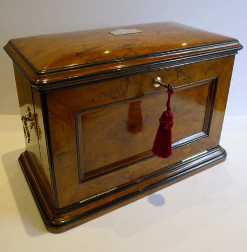 fig 1. Large Antique English Panelled & Domed Stationery Cabinet c.1900
