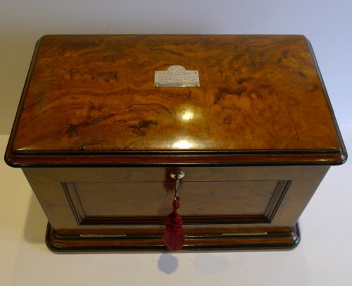 fig 6. Large Antique English Panelled & Domed Stationery Cabinet c.1900
