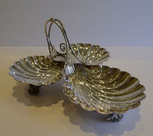 fig 1. Top Quality Silver Plated Shell Dish With Three Shell Feet by Elkington & Co. - 1909