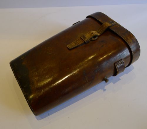 fig 1. Grand Large Pair Antique English Brass & Leather Binoculars - Ross, London c.1900