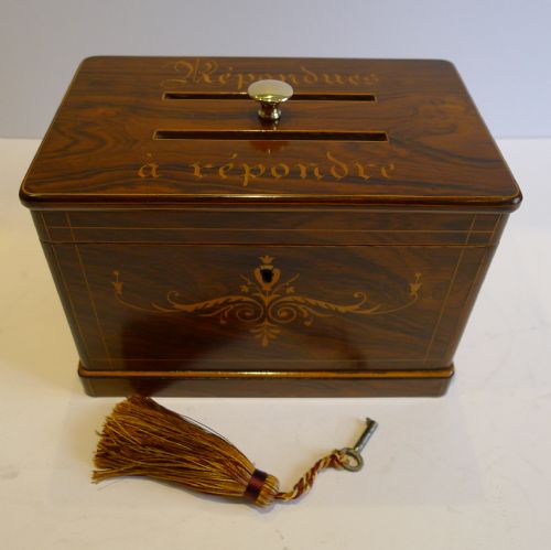 Exquisite Antique French Letter Box by Alphonse Giroux, Paris C.1850