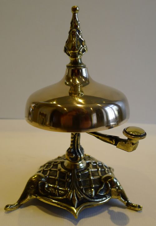 Antique English Figural Brass Desk / Counter Bell C.1880 - Elephants