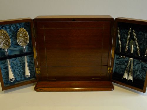 fig 3. Antique English Fruit, Nut & Desert Set by Walker & Hall - 1880
