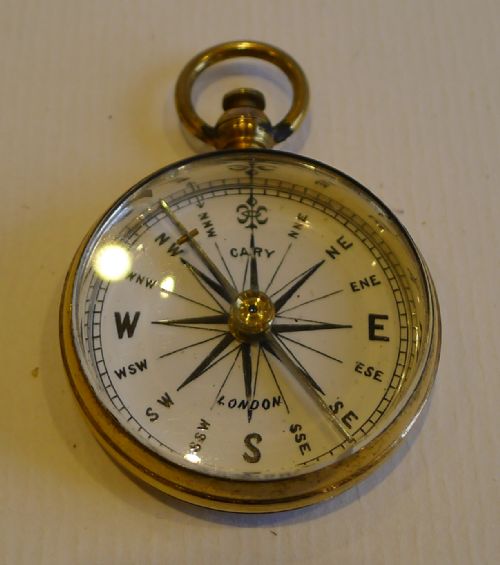 Superb English Georgian Pocket Compass Signed, Cary, London C.1800