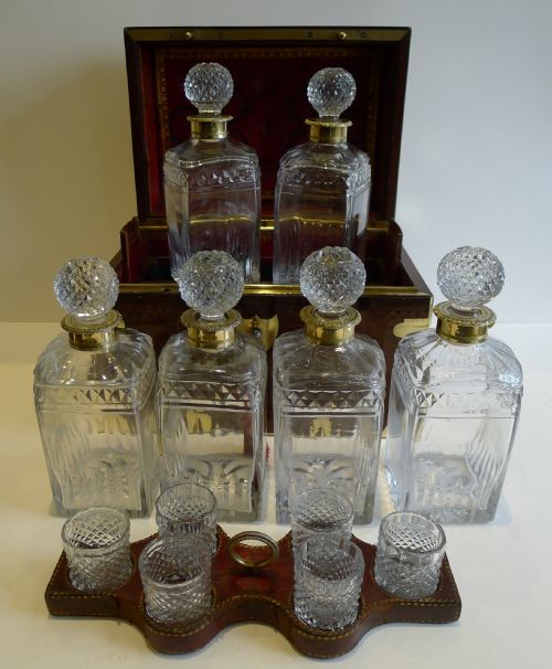 Museum Quality Antique French Military Style Decanter Box C.1810