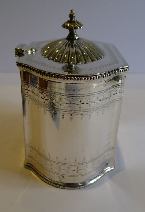 fig 1. Antique English Silver Plated Tea Caddy c.1860