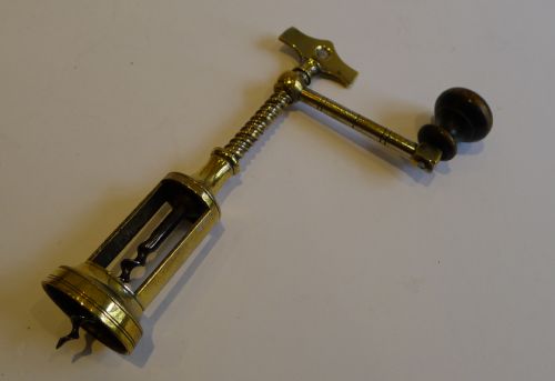 Unusual English Victorian Brass Corkscrew C.1870