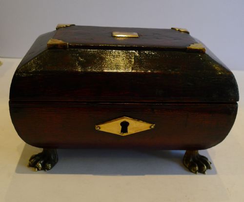 fig 1. English Regency Leather Jewellery Box c.1820