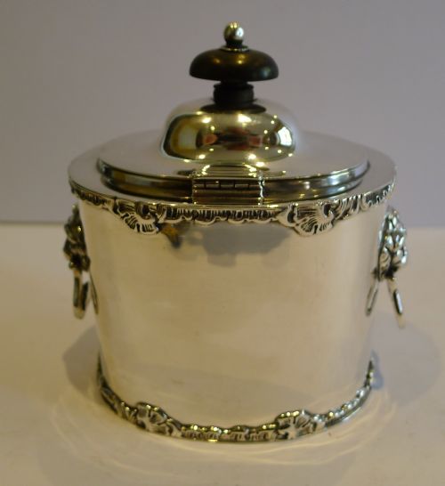 fig 2. Handsome Antique English Sterling Silver Tea Caddy by Mappin & Webb