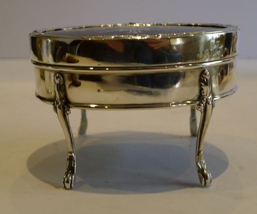 fig 2. Antique English Sterling Silver & Tortoiseshell Jewelry Box by William Comyns