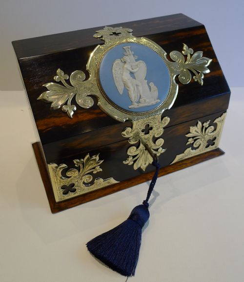 
Top Quality Antique English Coromandel Writing Box C.1880