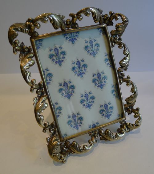 Stunning Antique English Brass Photo Frame C.1880